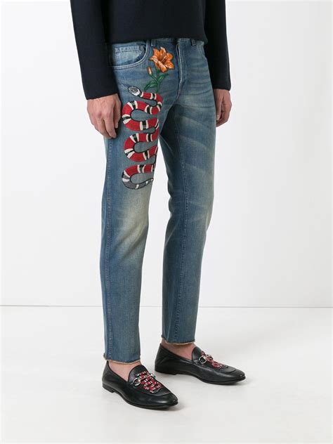 gucci denim jeans men free shipping|designer jeans for guys Gucci.